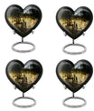 10 inch aluminium heart shaped Chess Urn, 