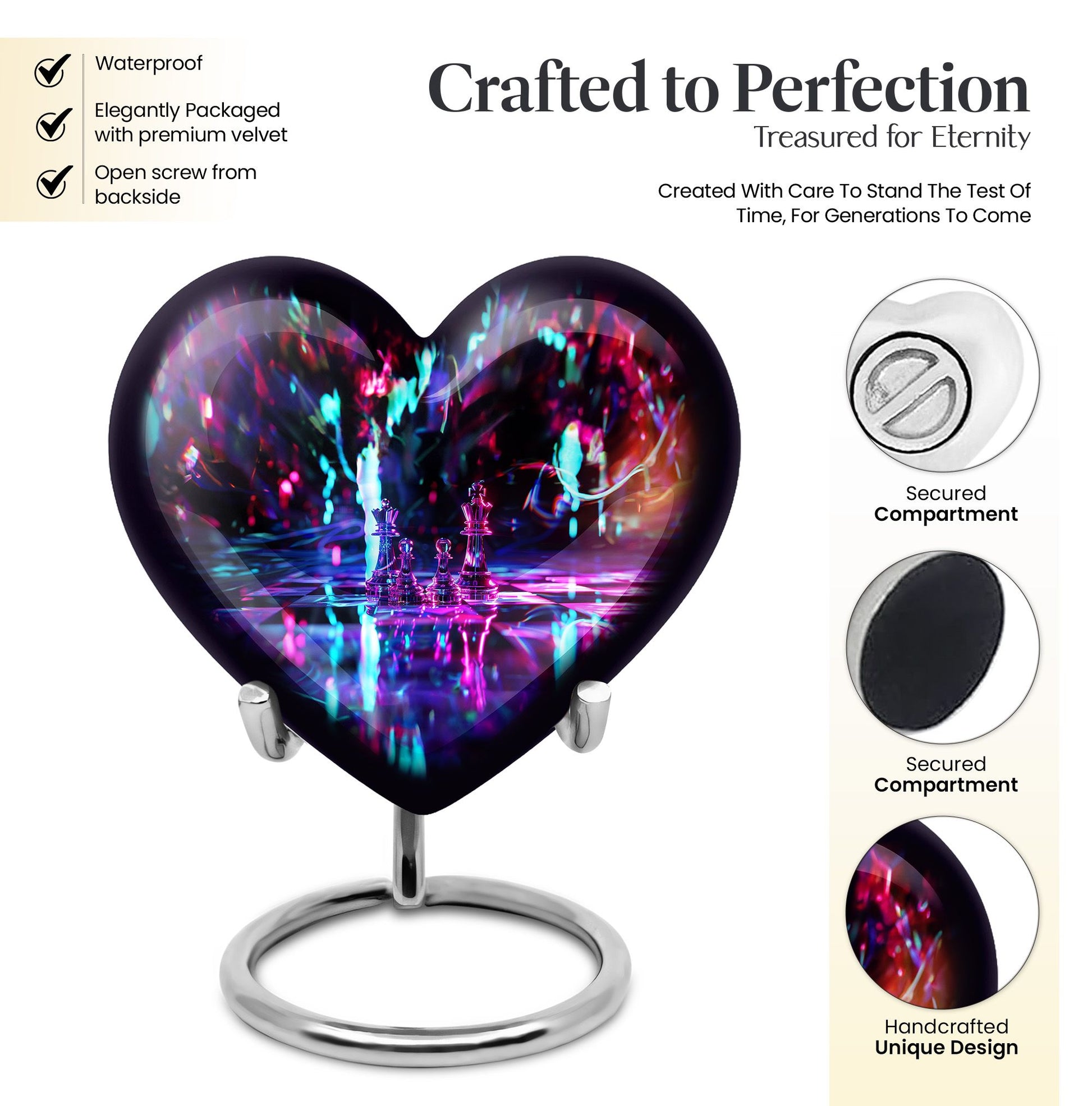 Chess Heart Memorial urn