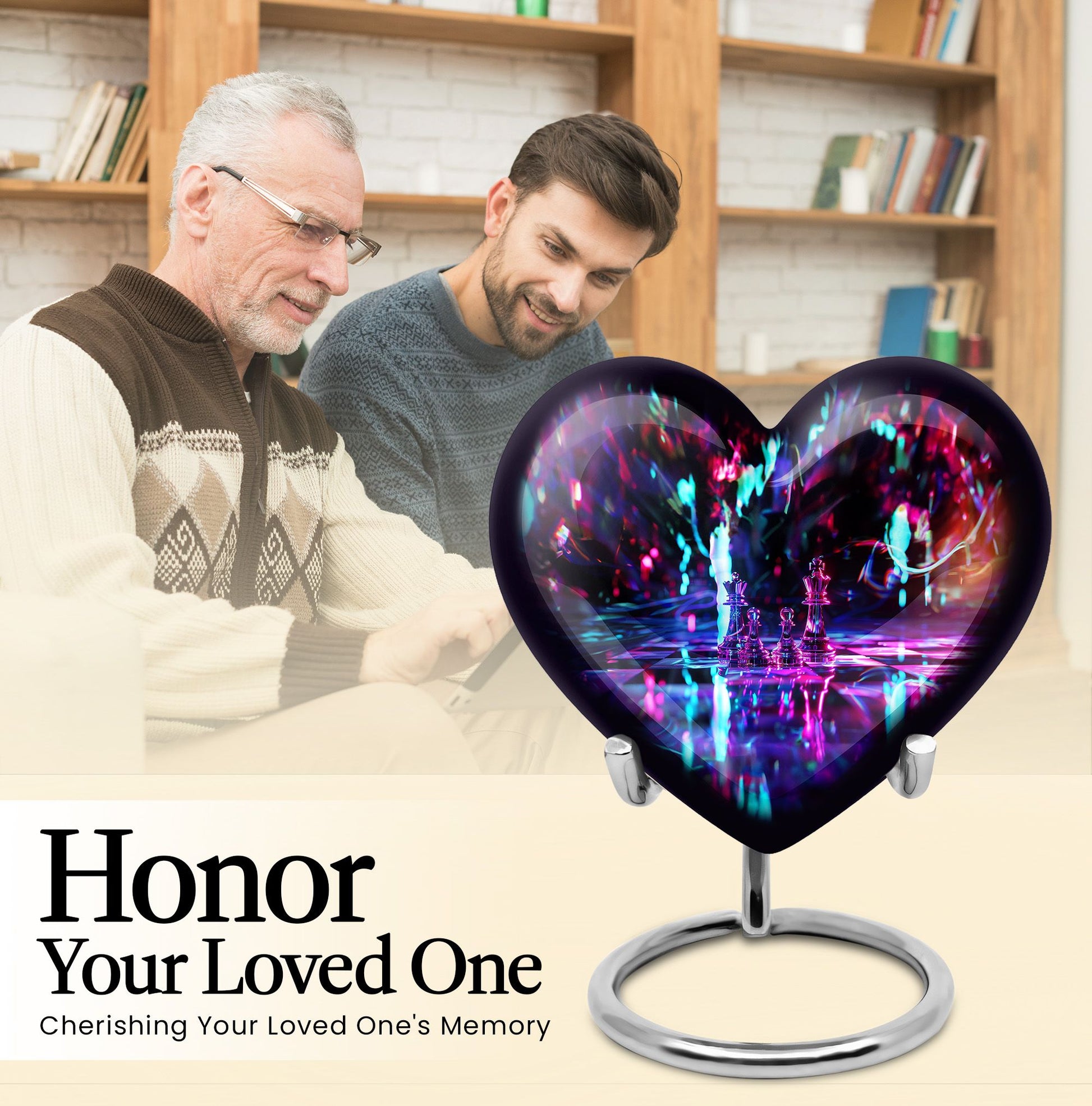 Chess Heart Memorial urn