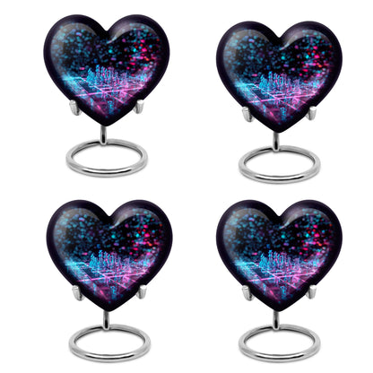Chess Urn in heart design for adult male cremation ashes