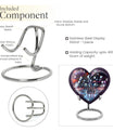 10-inch heart-shaped aluminium chess urn, 200 cubic inches capacity, ideal for memorial ashes