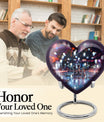 10-inch heart-shaped aluminium chess urn, 200 cubic inches capacity, ideal for memorial ashes