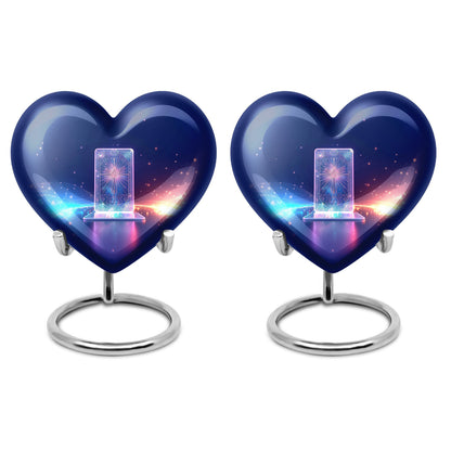 heart designed zodiac urn