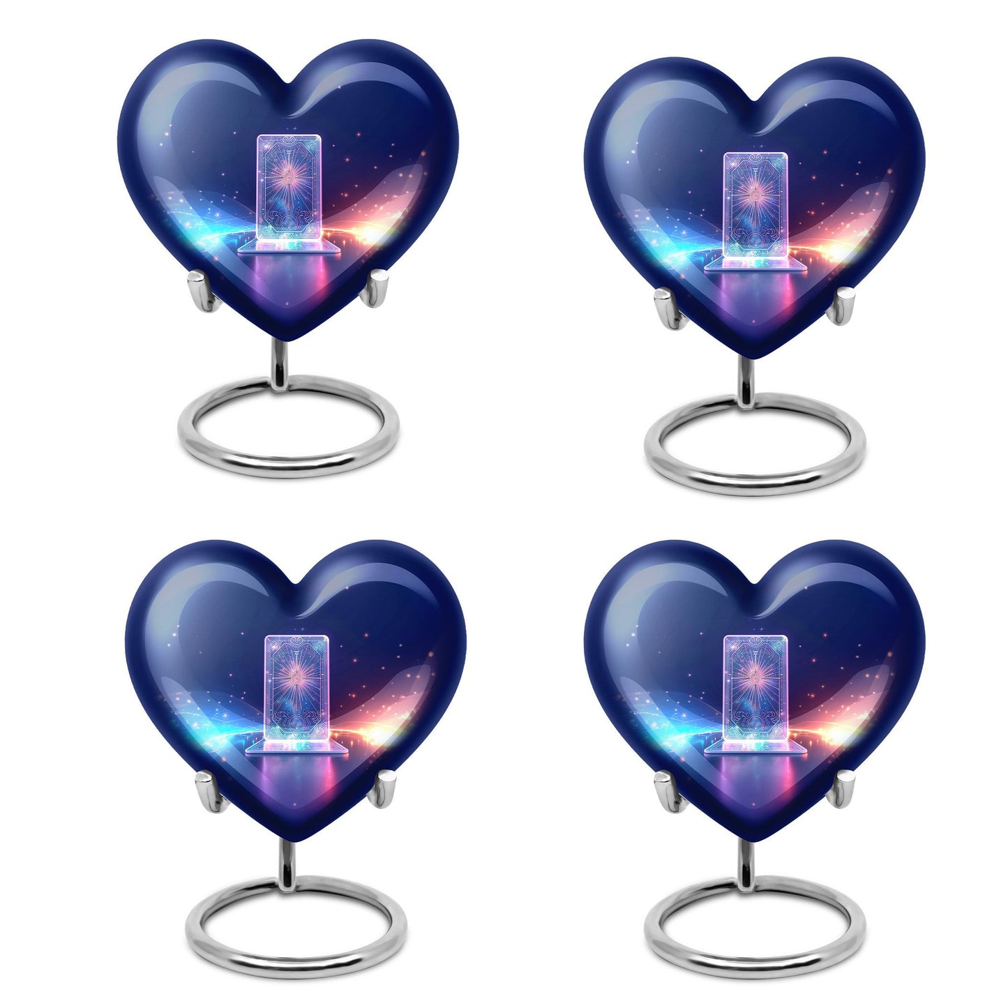 heart designed zodiac urn
