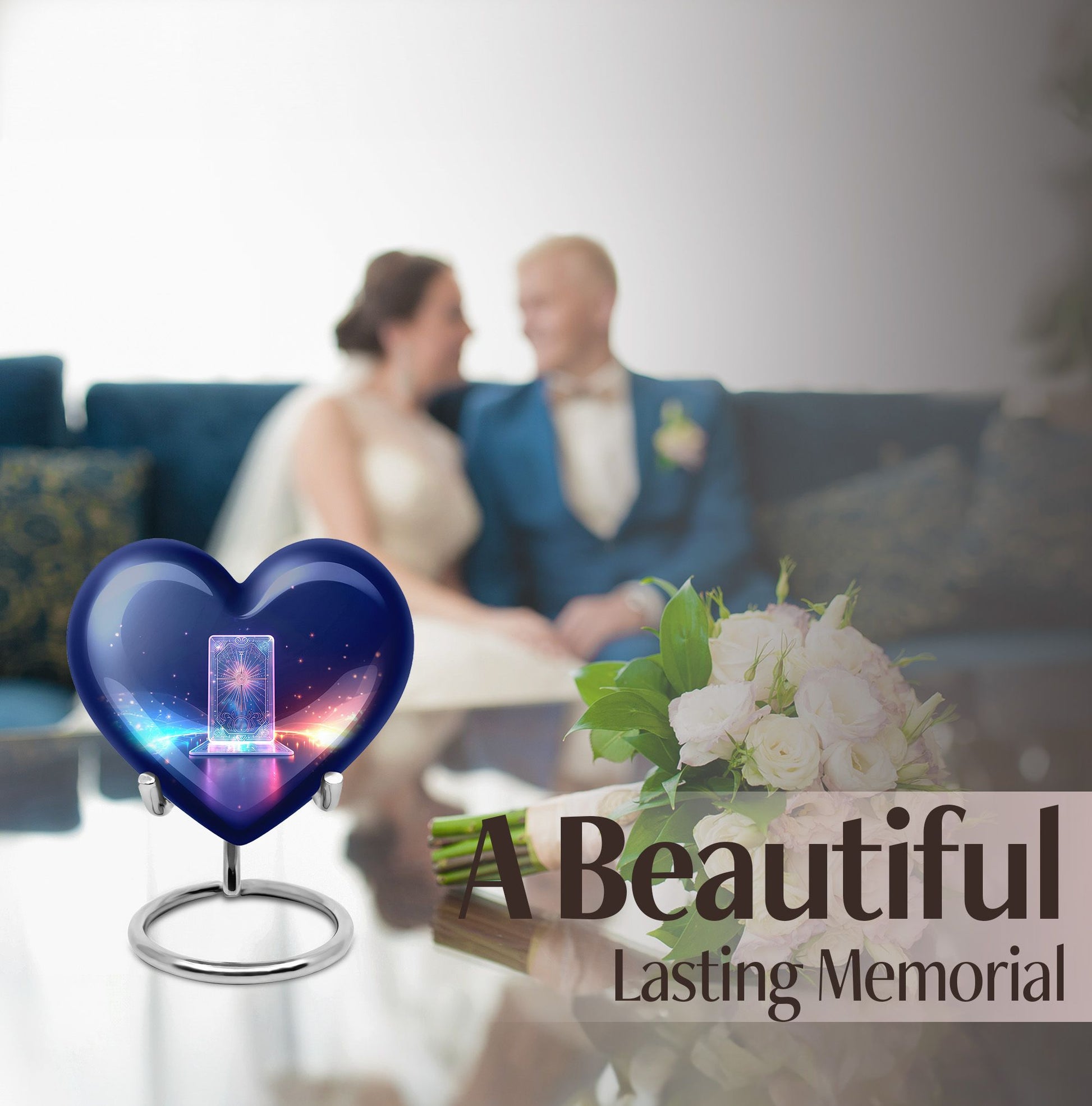 heart designed zodiac urn