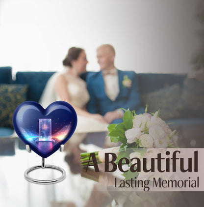 heart designed zodiac urn