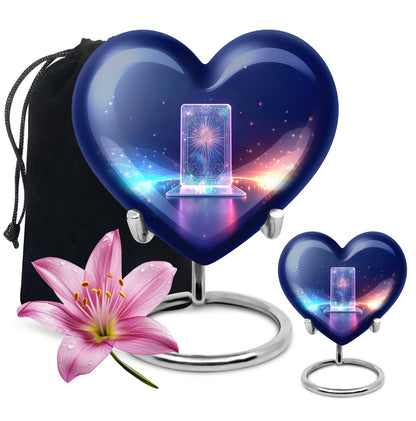 heart designed zodiac urn