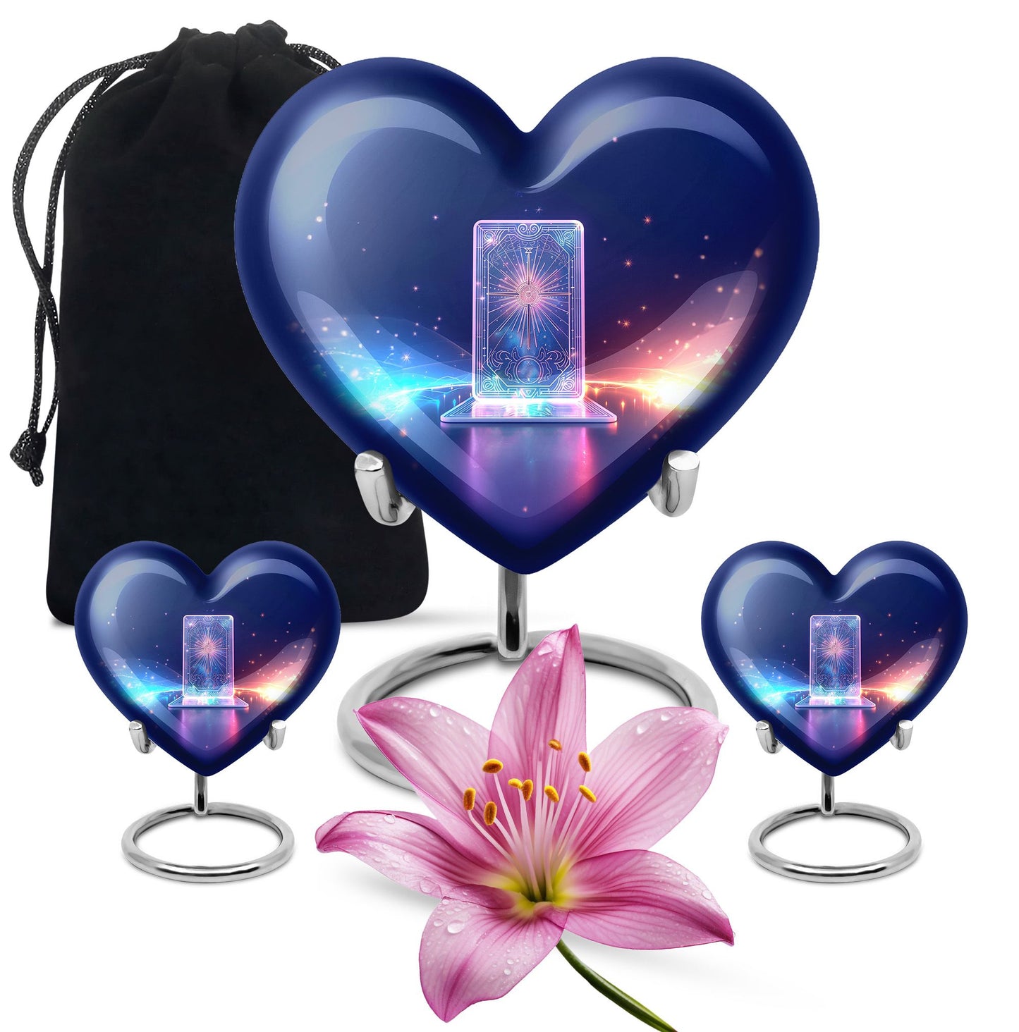 heart designed zodiac urn