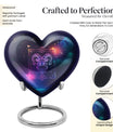 heart design zodiac urn