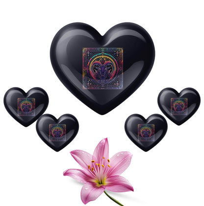 10-inch aluminum heart shaped zodiac urn 