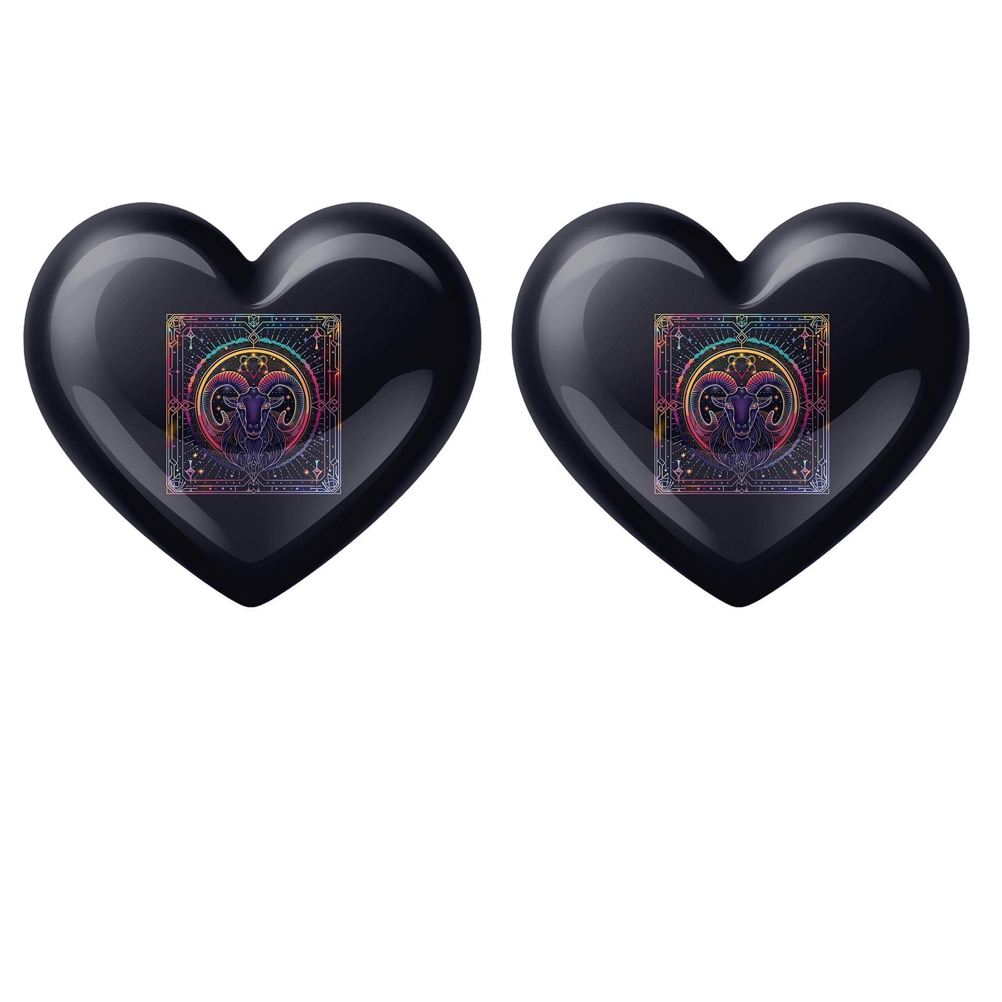 10-inch aluminum heart shaped zodiac urn 