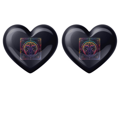 10-inch aluminum heart shaped zodiac urn 