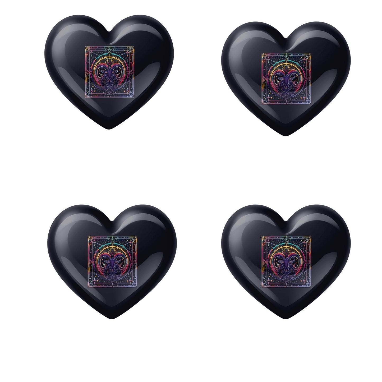 10-inch aluminum heart shaped zodiac urn 