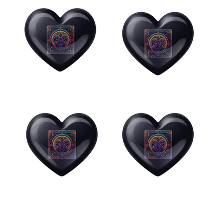 10-inch aluminum heart shaped zodiac urn 