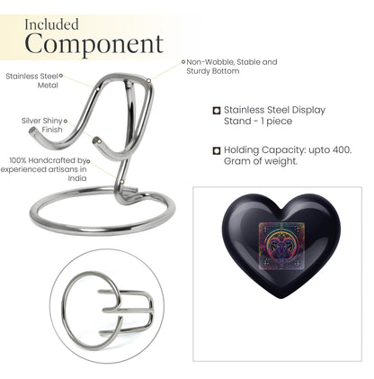 10-inch aluminum heart shaped zodiac urn 