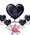 10 Inch heart-shaped Zodiac Urn with personalized engravings for men's memorial