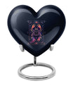 10 Inch heart-shaped Zodiac Urn with personalized engravings for men's memorial