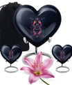 10 Inch heart-shaped Zodiac Urn with personalized engravings for men's memorial