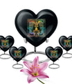 10-inch zodiac heart-shaped urn, ideal for cremation ashes with engraving option