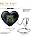 10-inch zodiac heart-shaped urn, ideal for cremation ashes with engraving option