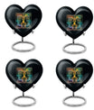10-inch zodiac heart-shaped urn, ideal for cremation ashes with engraving option