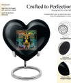 10-inch zodiac heart-shaped urn, ideal for cremation ashes with engraving option