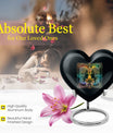 10-inch zodiac heart-shaped urn, ideal for cremation ashes with engraving option
