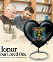 10-inch zodiac heart-shaped urn, ideal for cremation ashes with engraving option