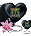 10-inch zodiac heart-shaped urn, ideal for cremation ashes with engraving option
