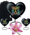 10-inch zodiac heart-shaped urn, ideal for cremation ashes with engraving option