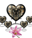 zodiac and heart design large burial urn