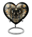 zodiac and heart design large burial urn