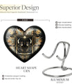 zodiac and heart design large burial urn