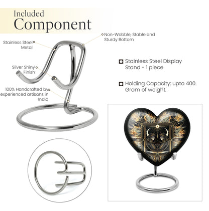 zodiac and heart design large burial urn
