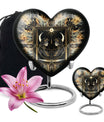 zodiac and heart design large burial urn