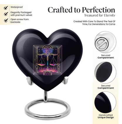  zodiac urn for cremation ashes, personalize with engraving