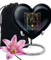 heart-shaped zodiac urn