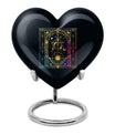 heart-shaped zodiac urn