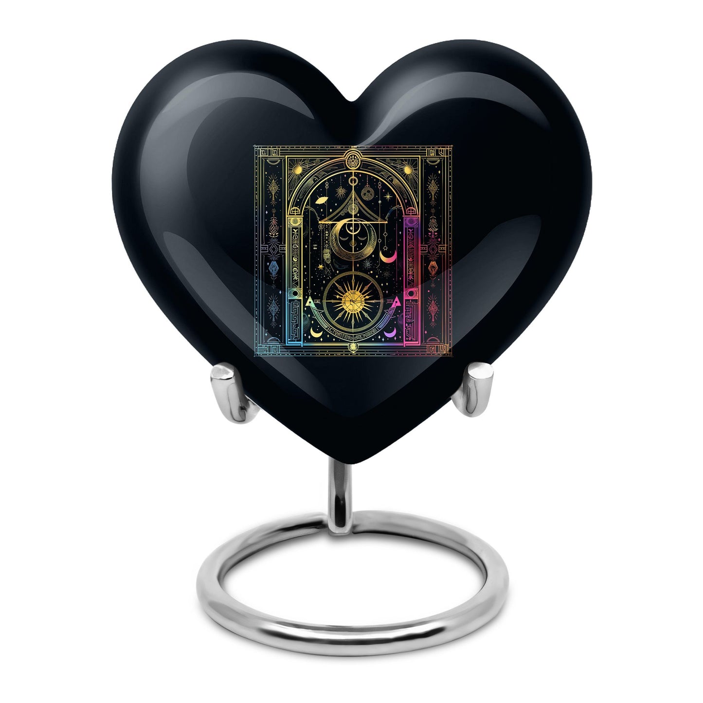 heart-shaped zodiac urn