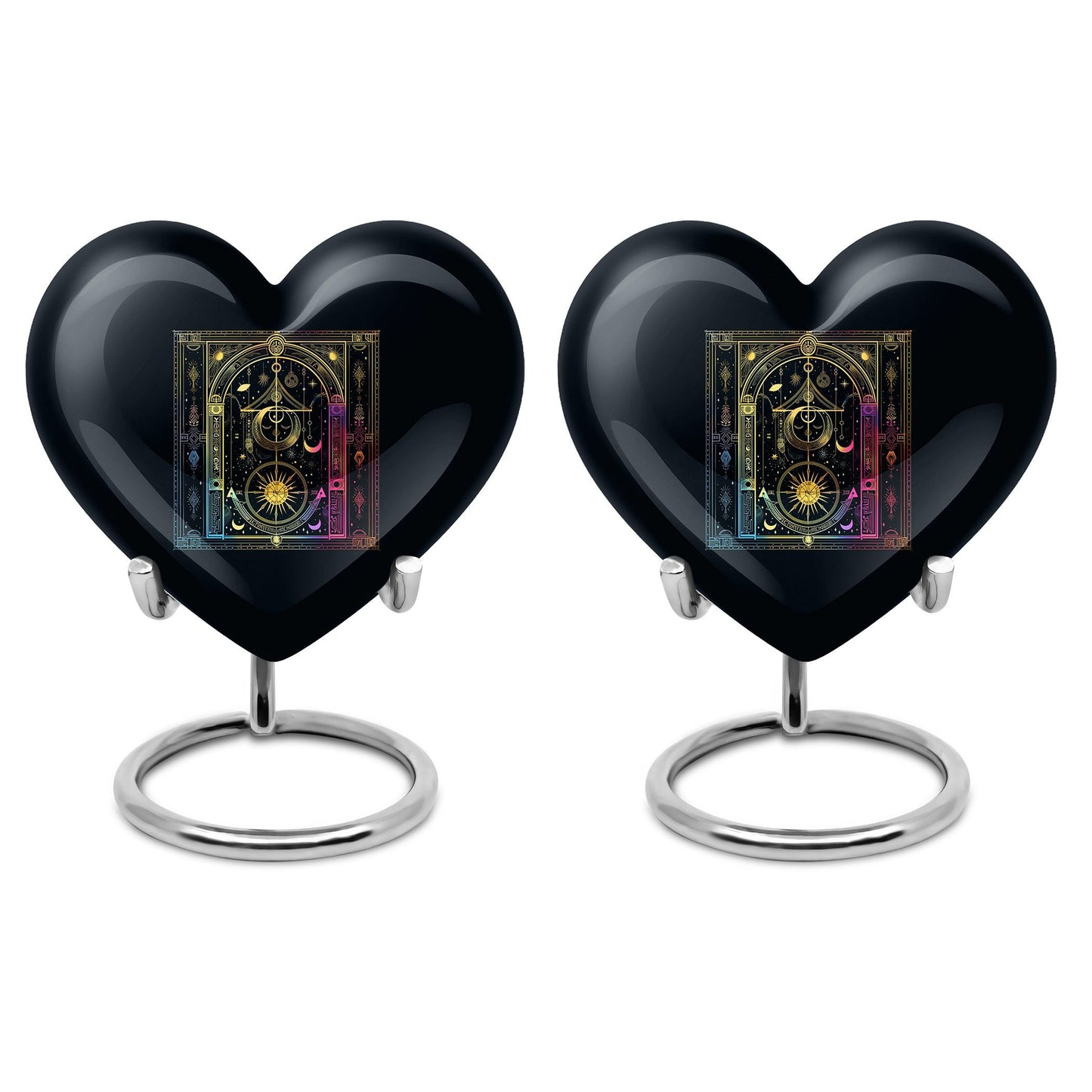 heart-shaped zodiac urn
