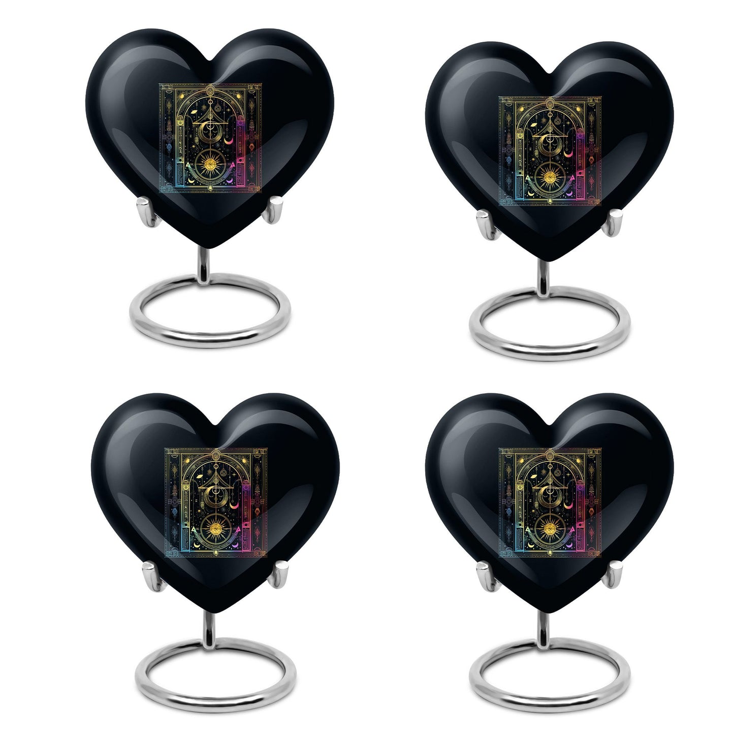 heart-shaped zodiac urn