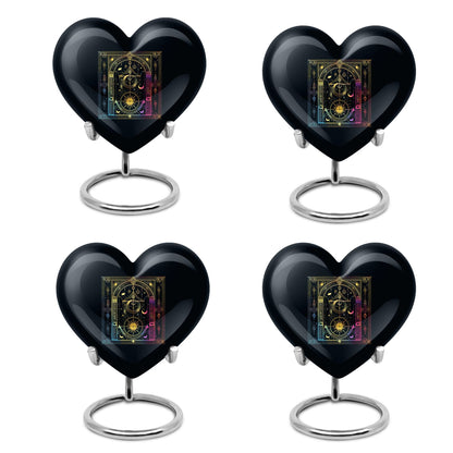 heart-shaped zodiac urn