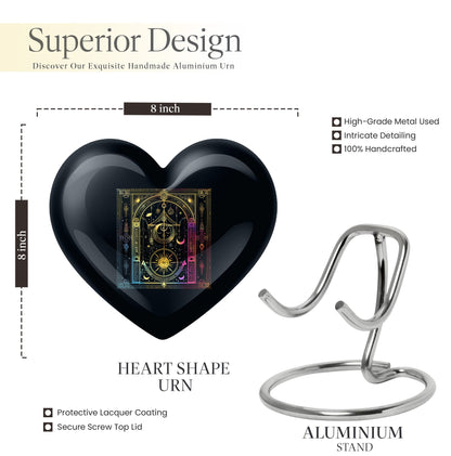 heart-shaped zodiac urn