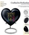 heart-shaped zodiac urn