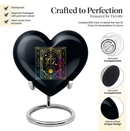 heart-shaped zodiac urn