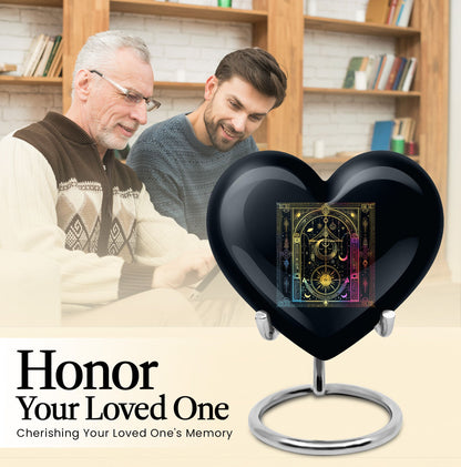 heart-shaped zodiac urn