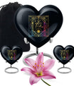 heart-shaped zodiac urn