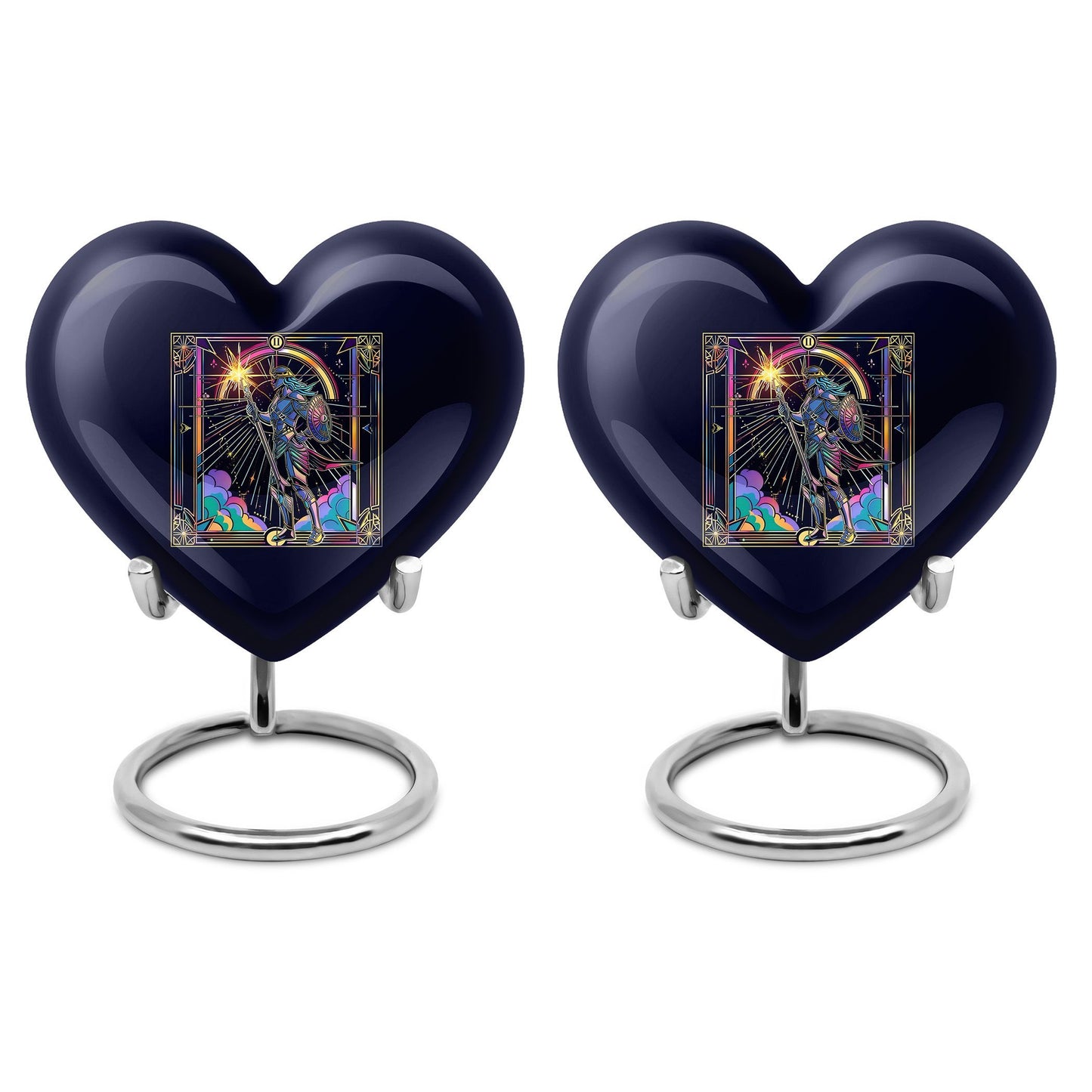 heart shaped zodiac memorial large urn for human ashes, 