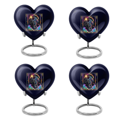 heart shaped zodiac memorial large urn for human ashes, 