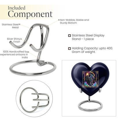 heart shaped zodiac memorial large urn for human ashes, 